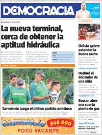 Portada de Diario Democracia (Argentina)