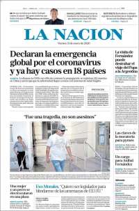 Portada de La Nación (Argentina)