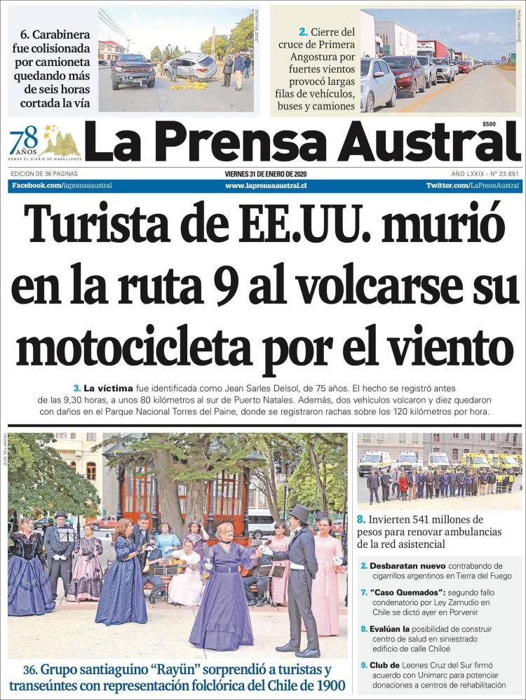 Portada de El Magallanes (Chile)