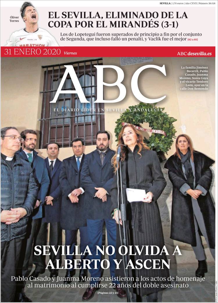 Portada de ABC - Sevilla (España)