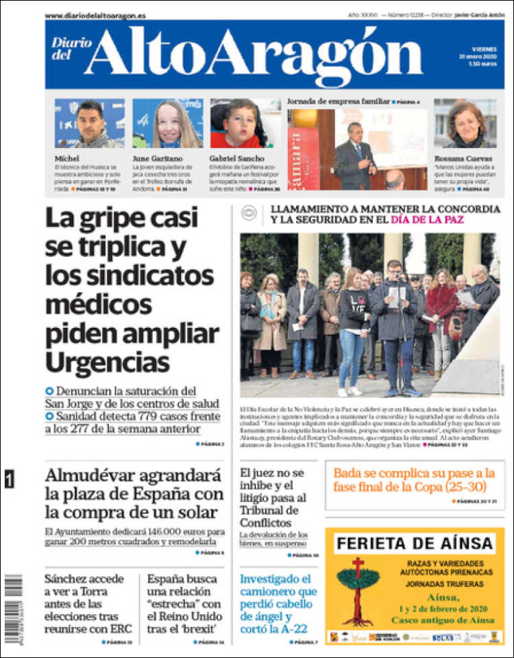 Portada de Diario del AltoAragón (España)