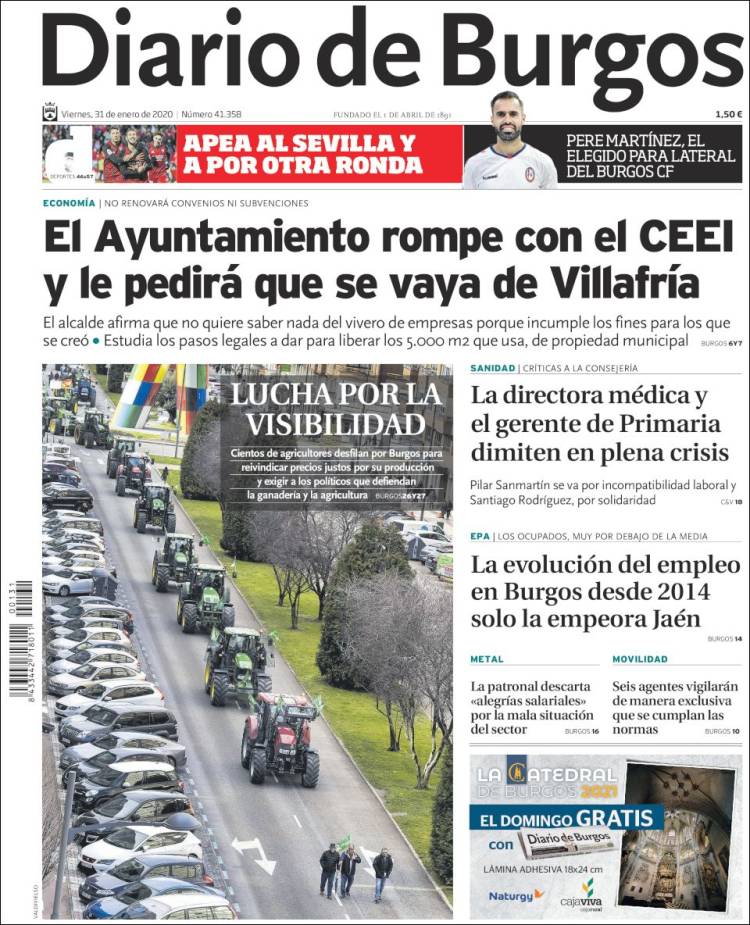 Portada de Diario de Burgos (España)