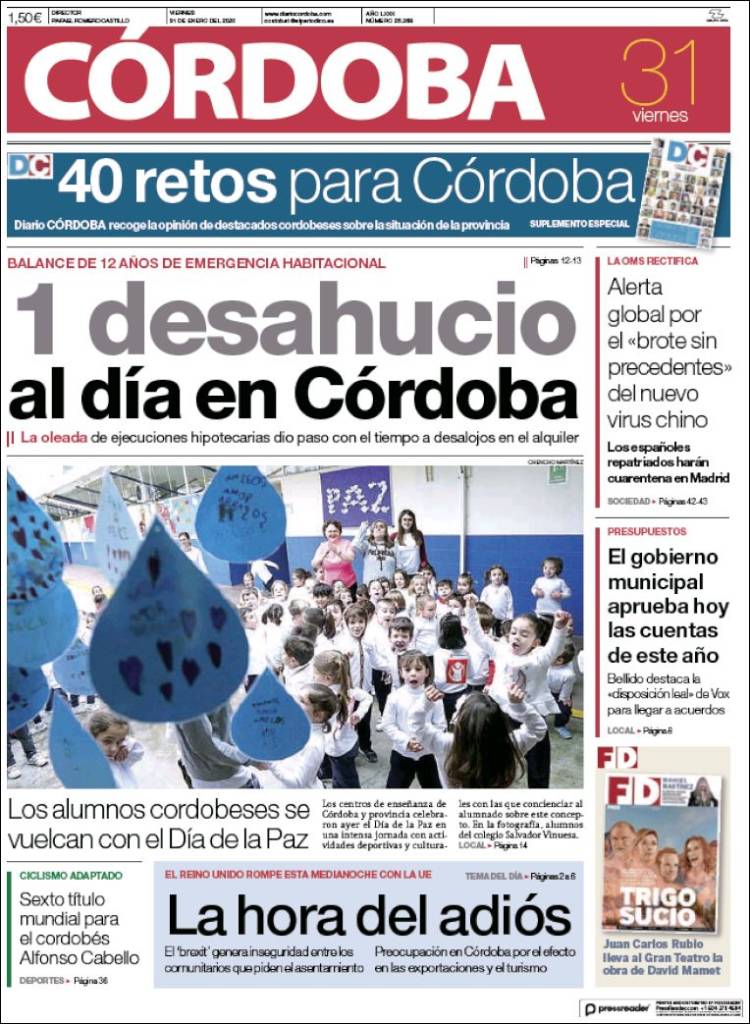 Portada de Diario de Córdoba (España)