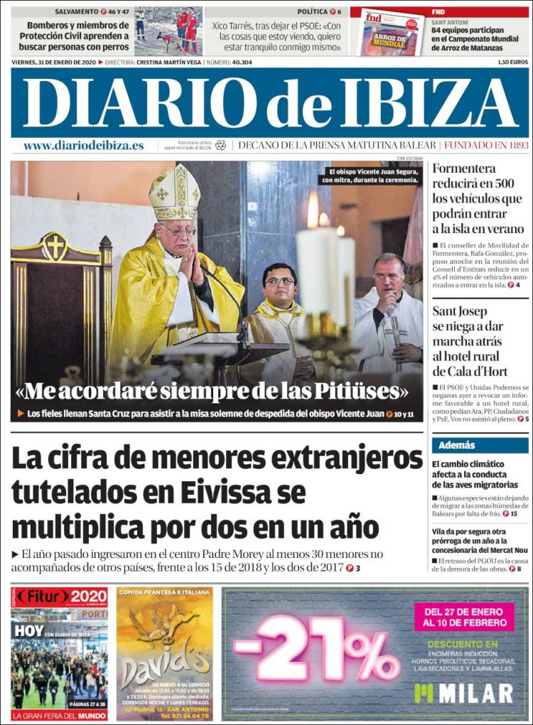 Portada de Diario de Ibiza (España)