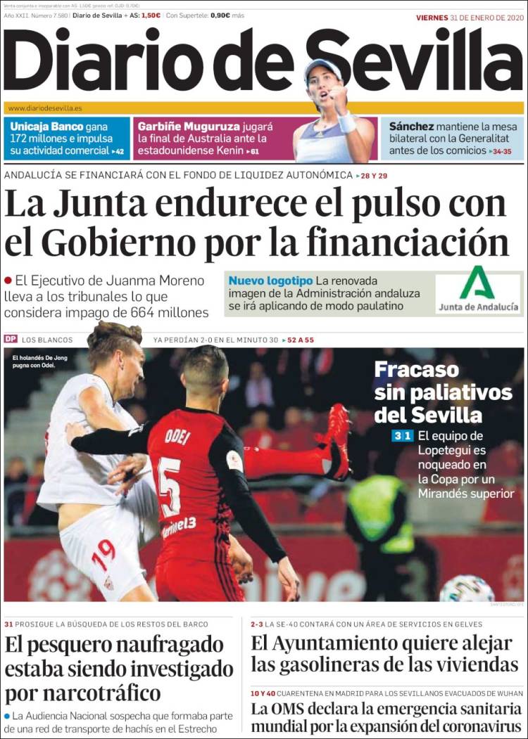 Portada de Diario de Sevilla (España)