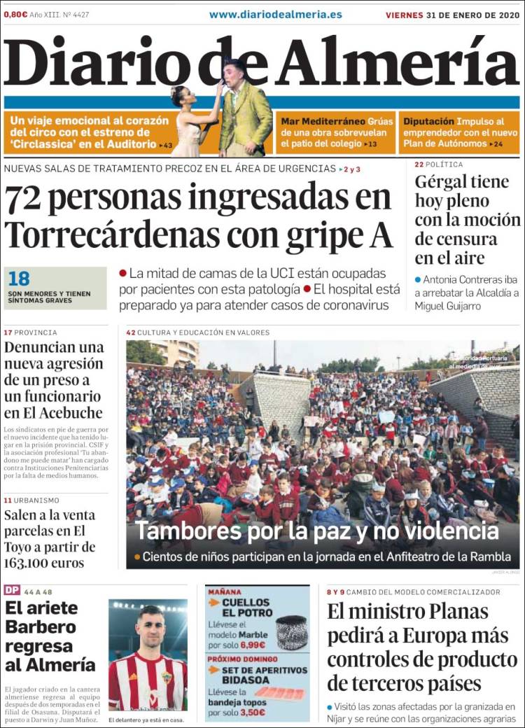 Portada de Diario de Almería (España)