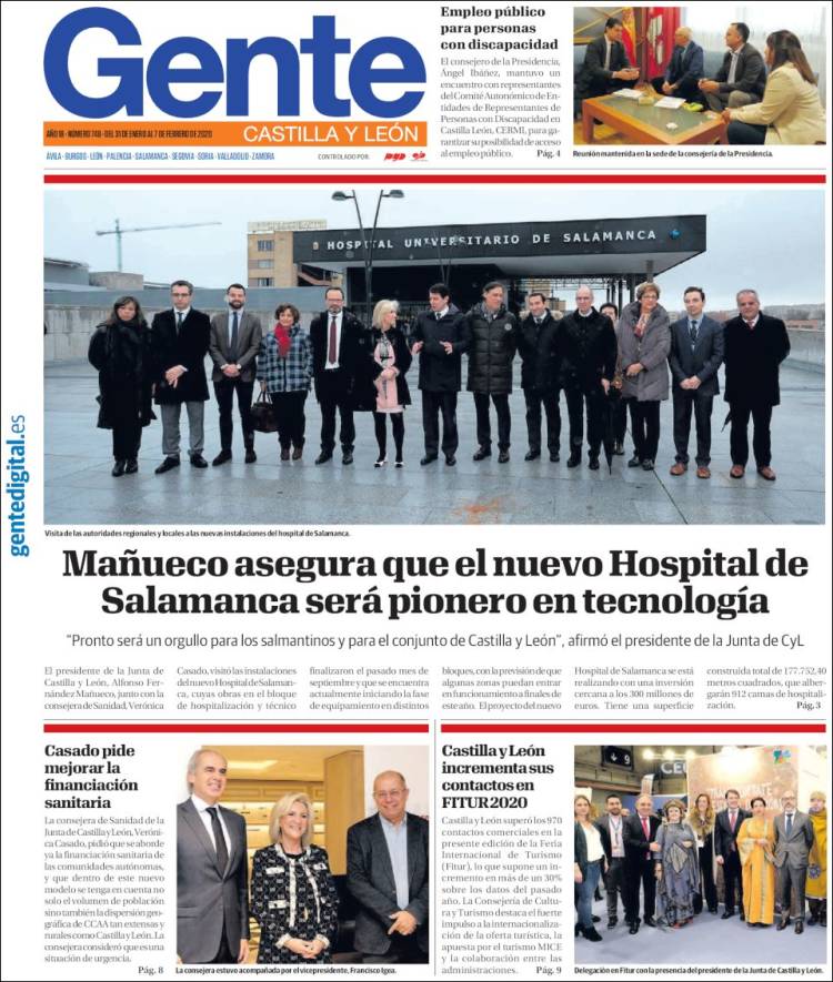 Portada de Gente en Palencia (España)