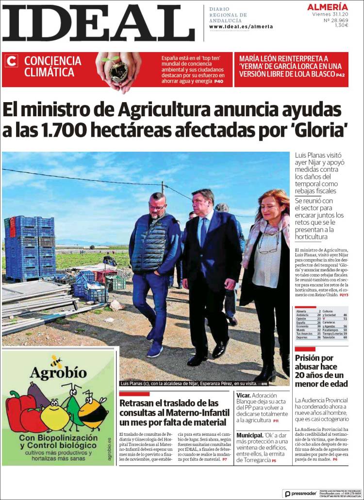 Portada de Ideal Almeria (España)