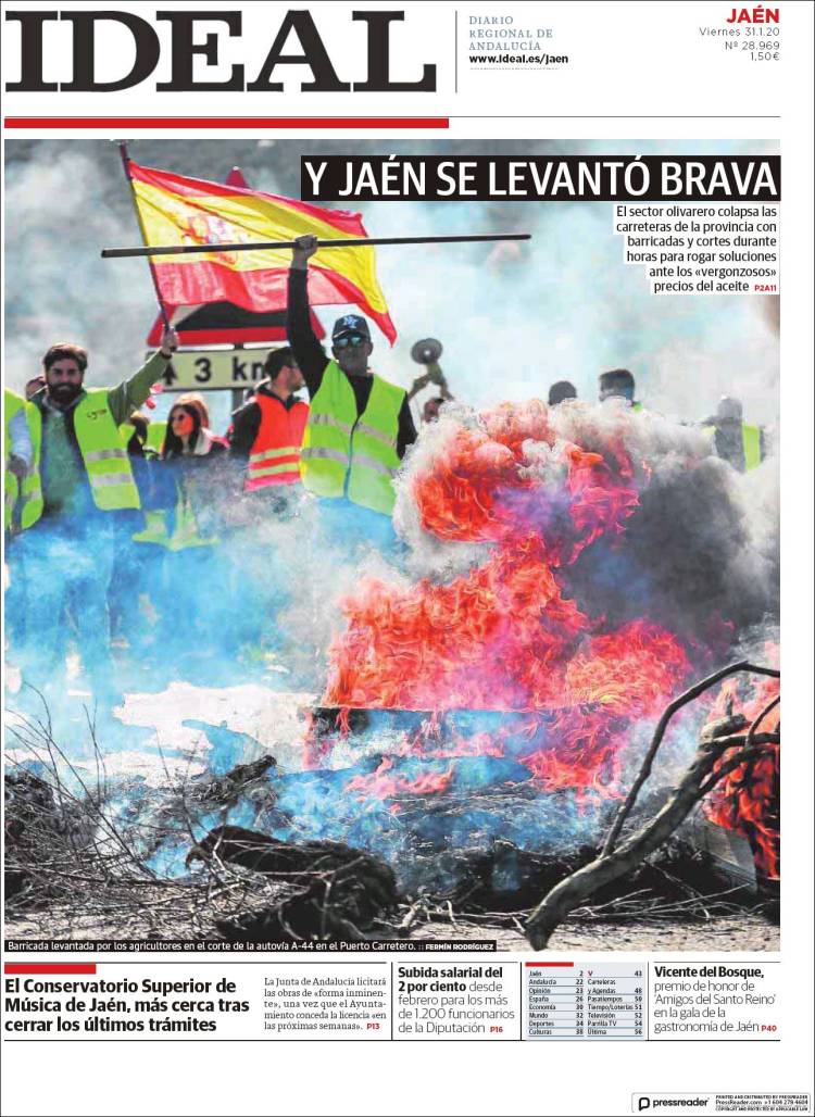 Portada de El Ideal de Jaén (España)