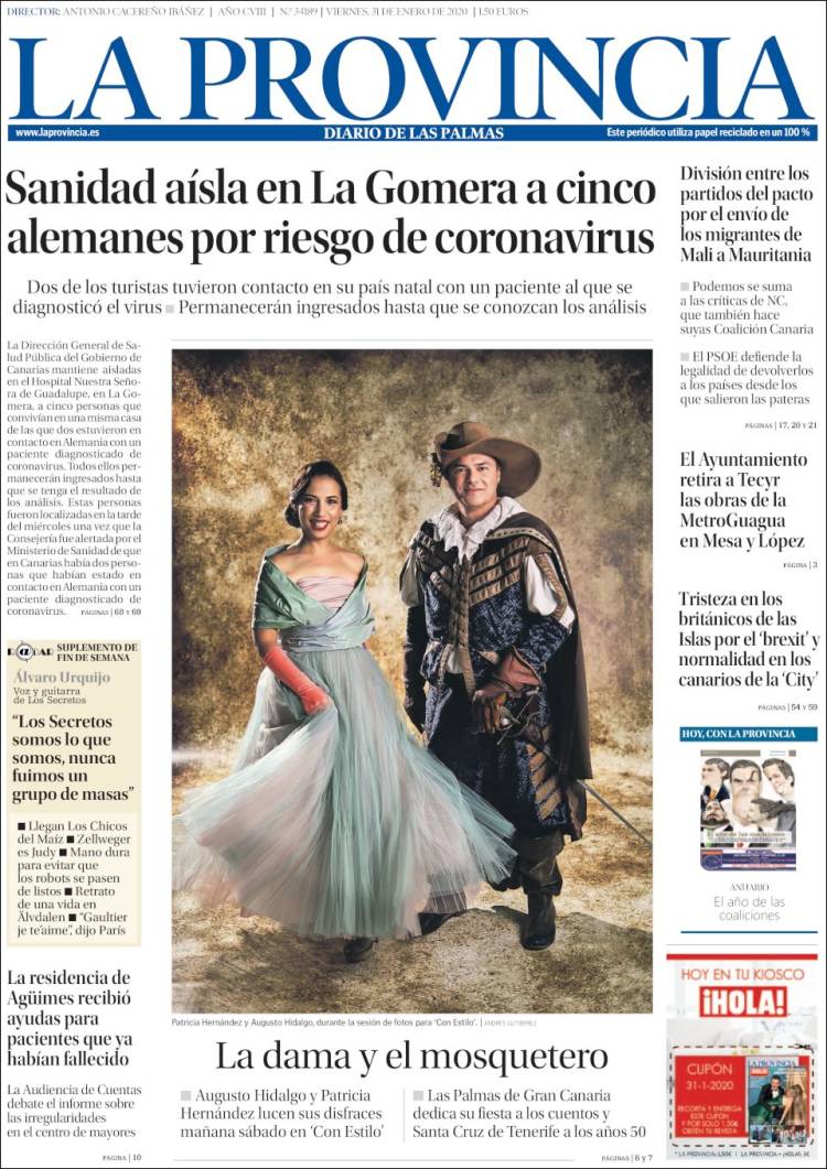 Portada de La Provincia (España)