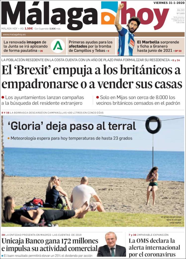 Portada de Málaga Hoy (España)