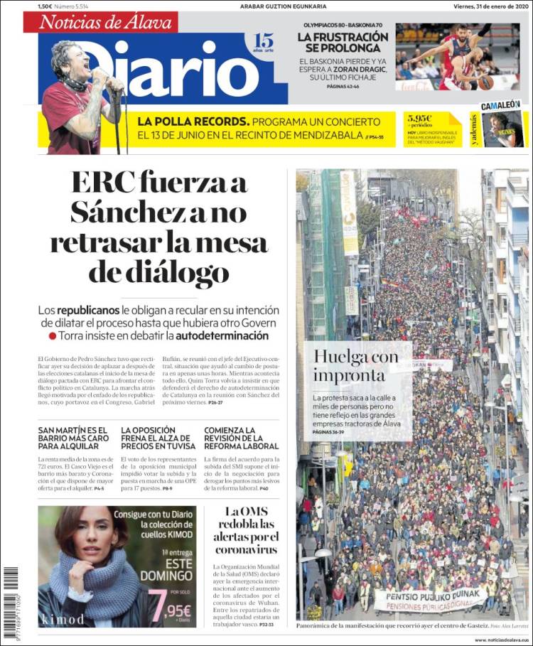 Portada de Noticias de Álava (España)