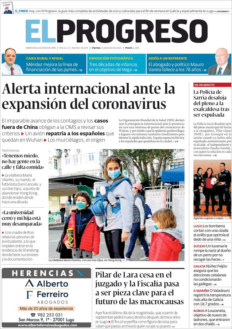 Portada de El Progreso (España)