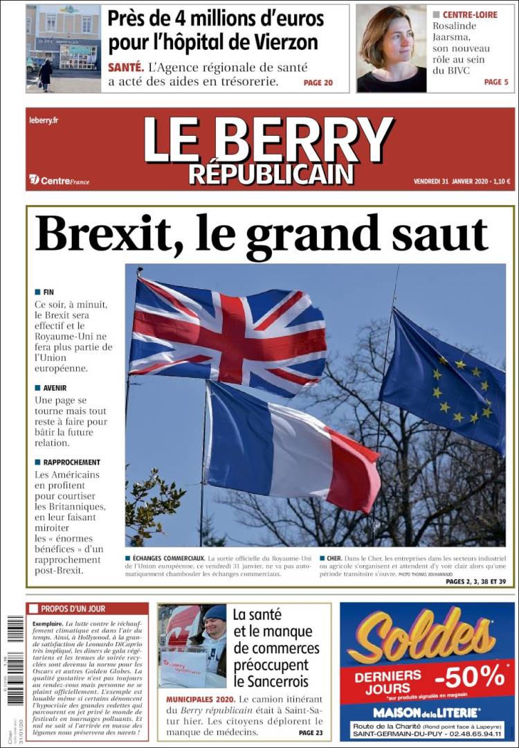 Portada de Berry Republicain (Francia)