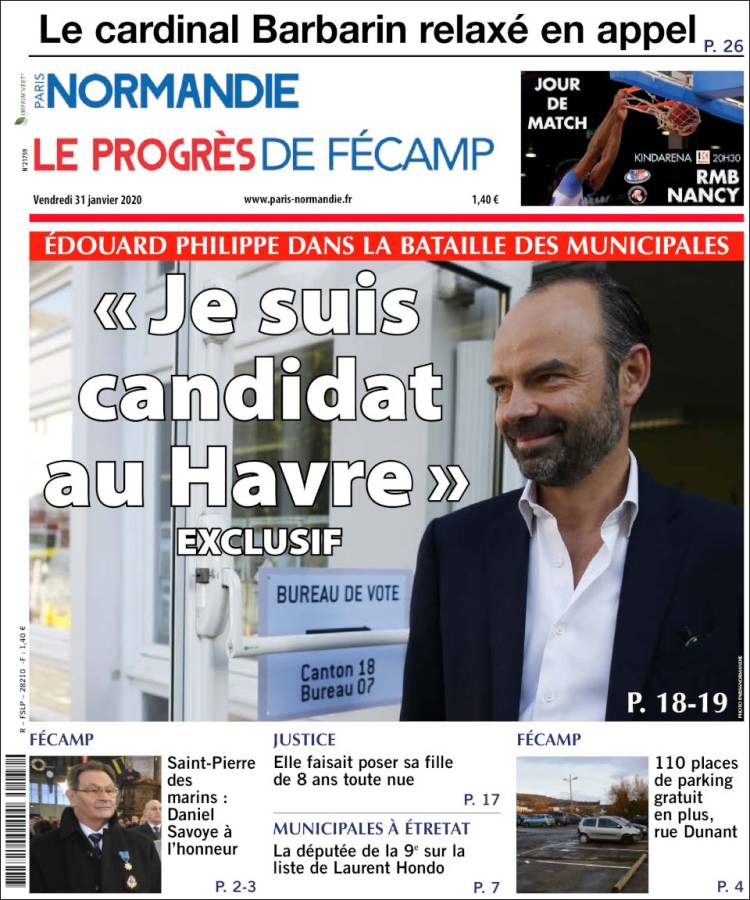 Portada de Progres de Fecamp (Francia)