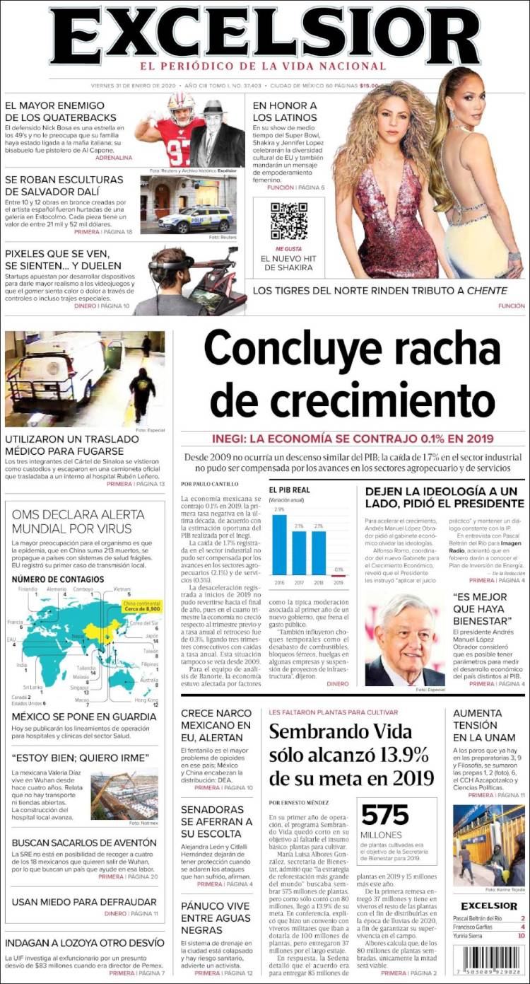 Portada de Excelsior (México)