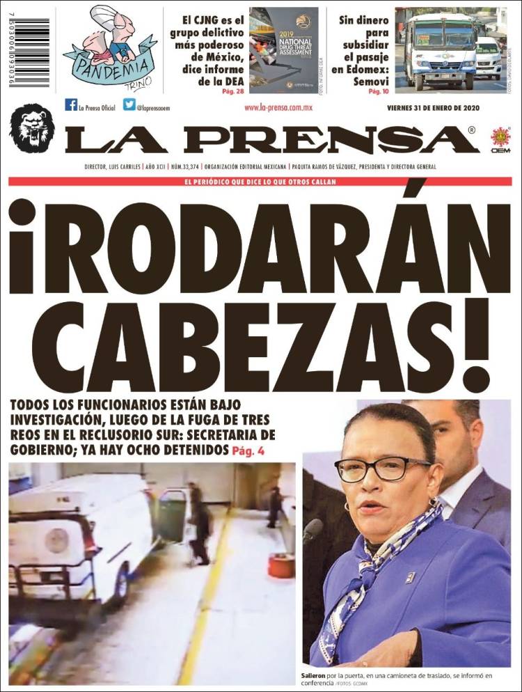 Portada de La Prensa (México)