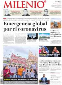 Portada de Milenio - Jalisco (México)