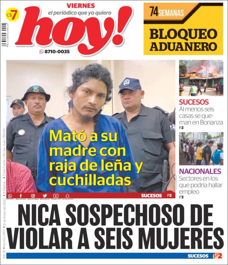 Portada de Hoy (Nicaragua)