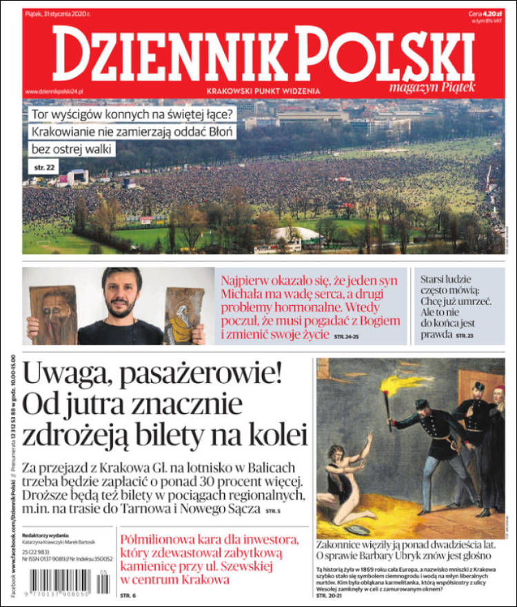Portada de Dziennik (Polonia)