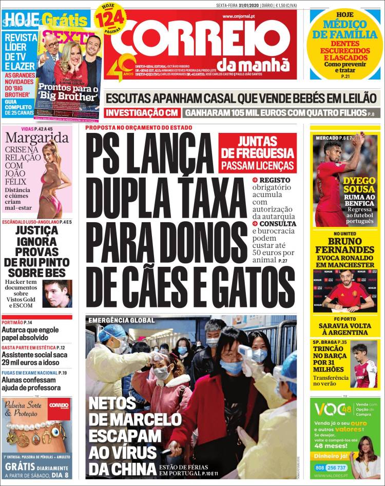Portada de Correio da Manhã (Portugal)
