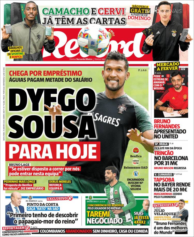 Portada de Record (Portugal)