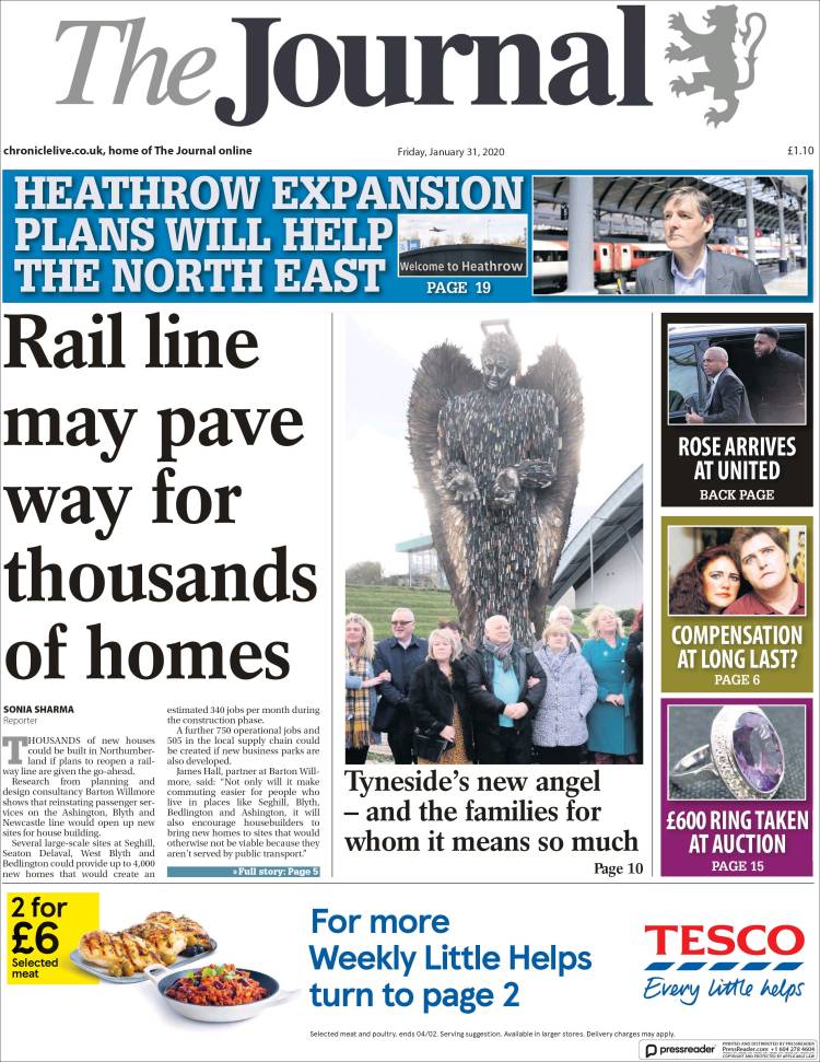 Portada de The Journal (Reino Unido)