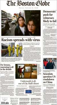 Portada de Boston Globe (USA)