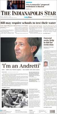 Portada de The Indianapolis Star (USA)