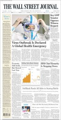 Portada de Wall Street Journal (USA)