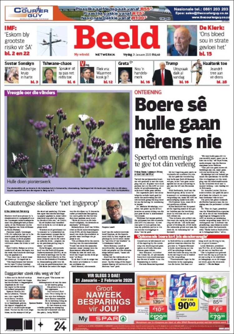 Portada de Beeld (Sud&aacute;frica)