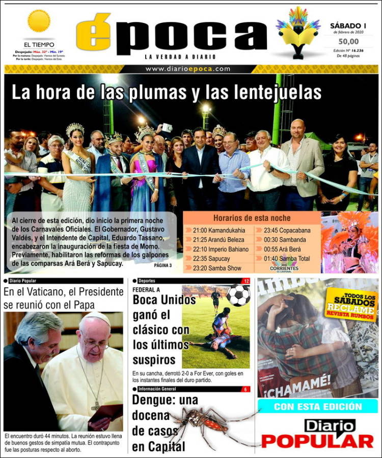 Portada de Diario Época (Argentina)