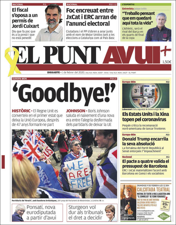 Portada de El Punt Avui (Spain)