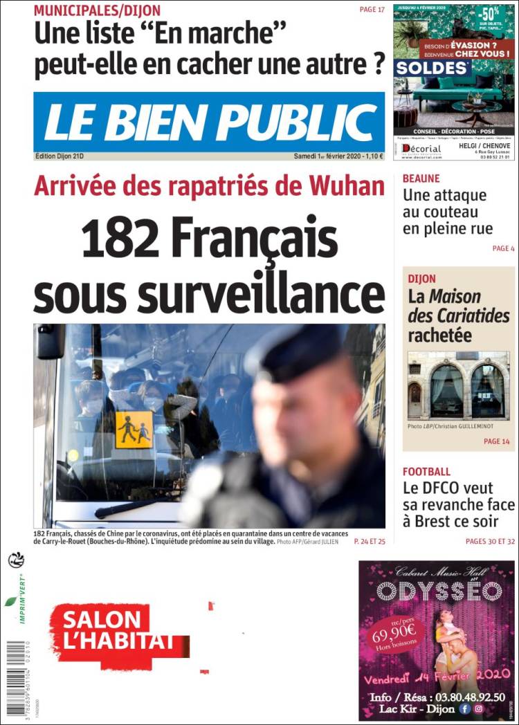 Portada de Le Bien Public (France)