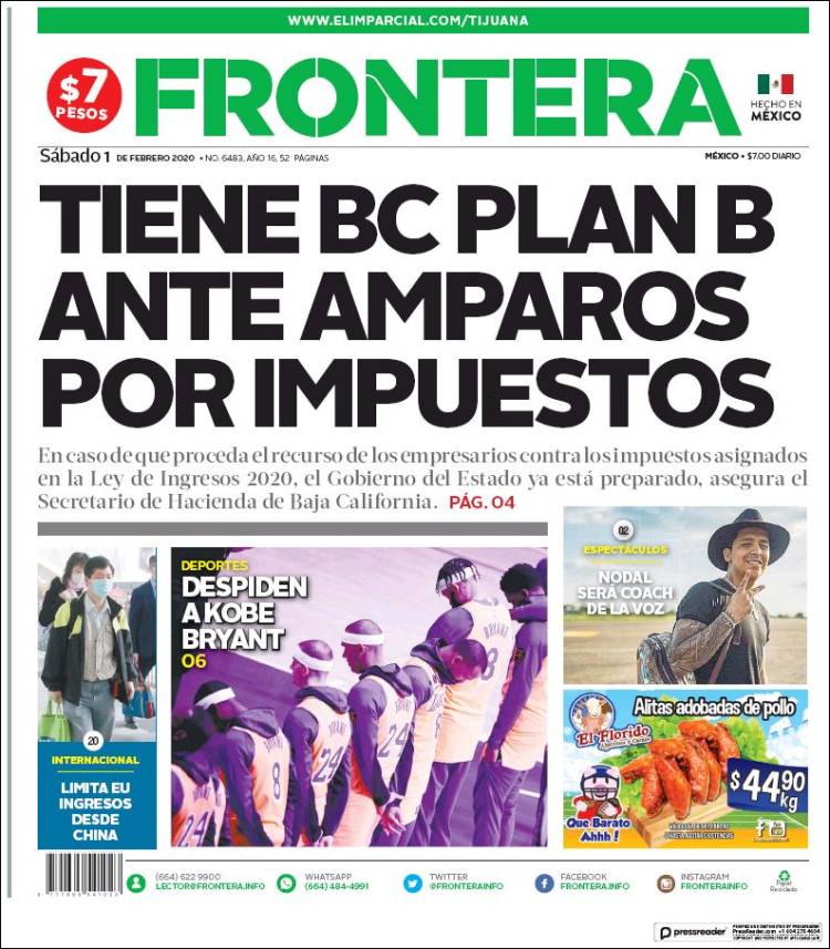 Portada de El Imparcial (México)