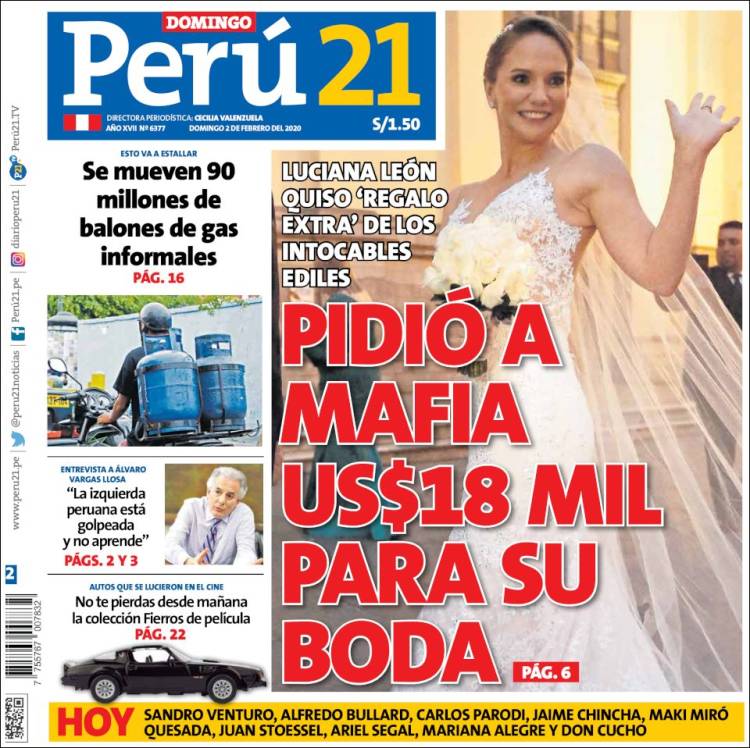Portada de Perú 21 (Per&uacute;)