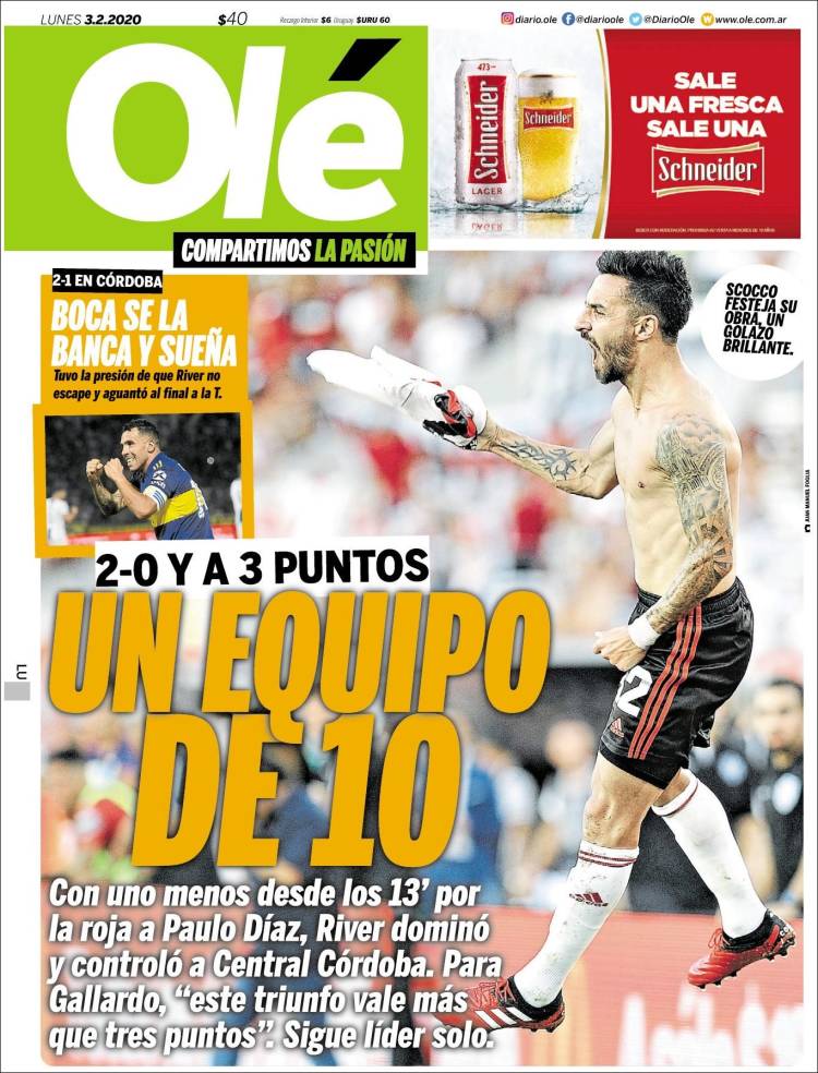 Portada de Olé (Argentina)