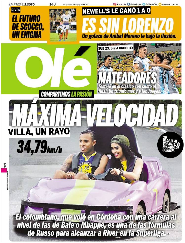 Portada de Olé (Argentina)