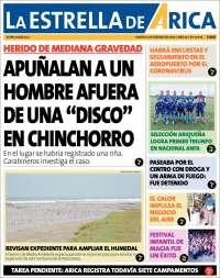 Portada de La Estrella de Arica (Chile)