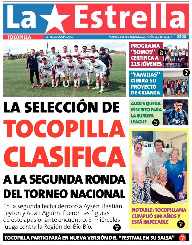 Portada de La Estrella de Tocopilla (Chile)