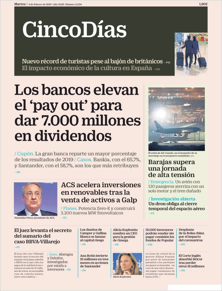 Portada de Cinco Días (Espa&ntilde;a)