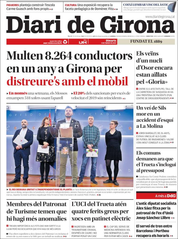 Portada de Diari de Girona (Spain)