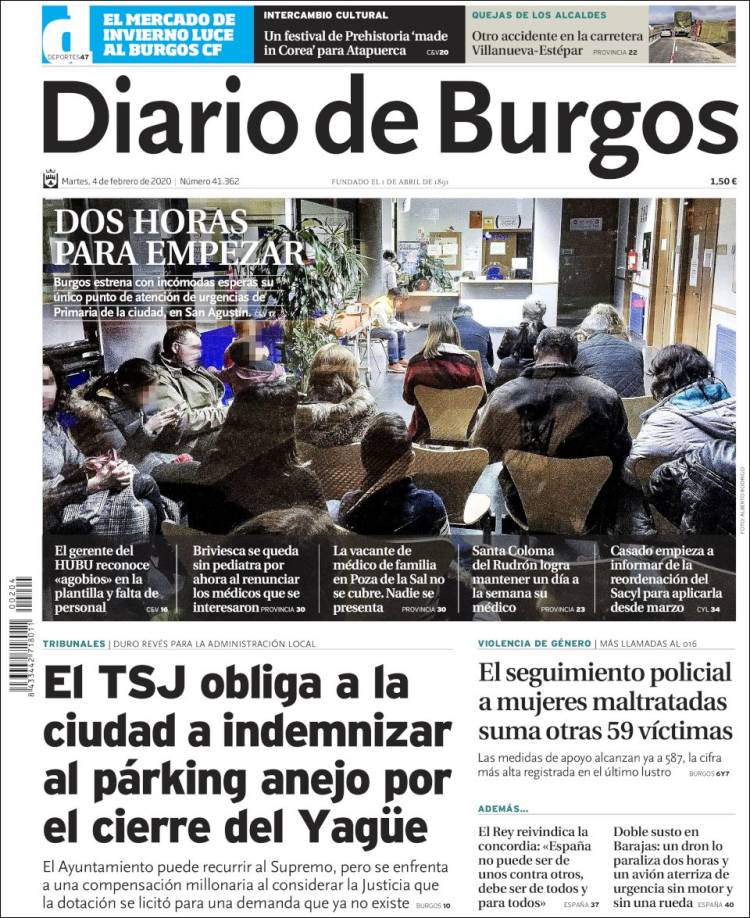 Portada de Diario de Burgos (Spain)