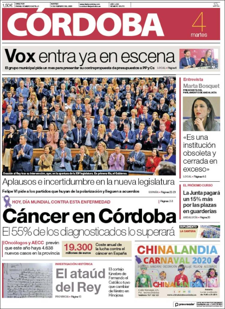 Portada de Diario de Córdoba (Spain)