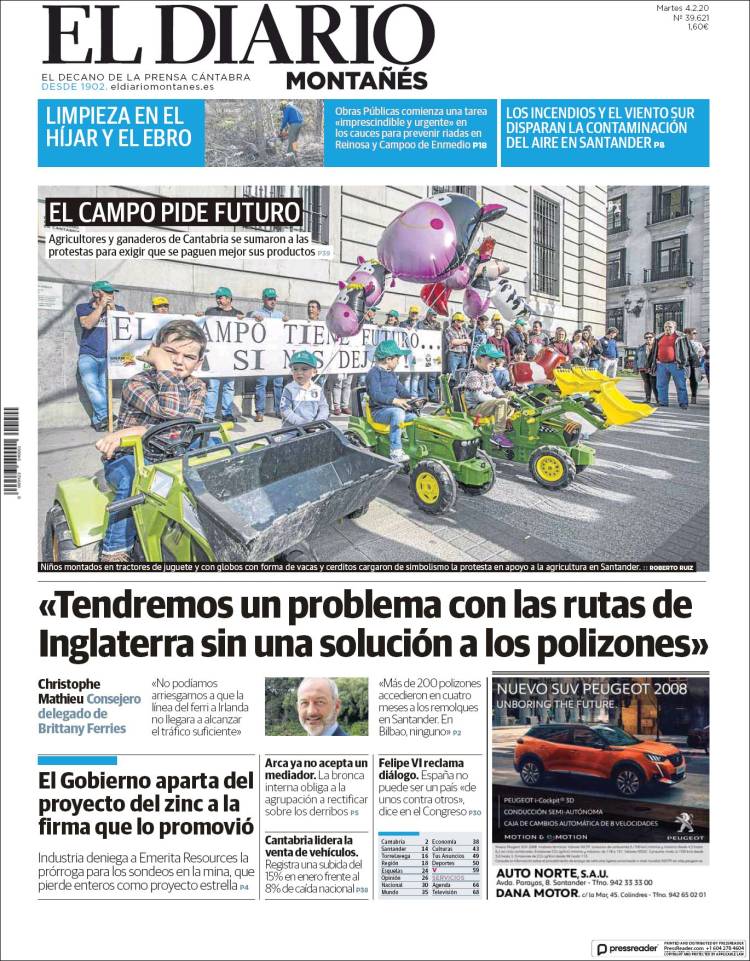 Portada de El Diario Montañés (Spain)