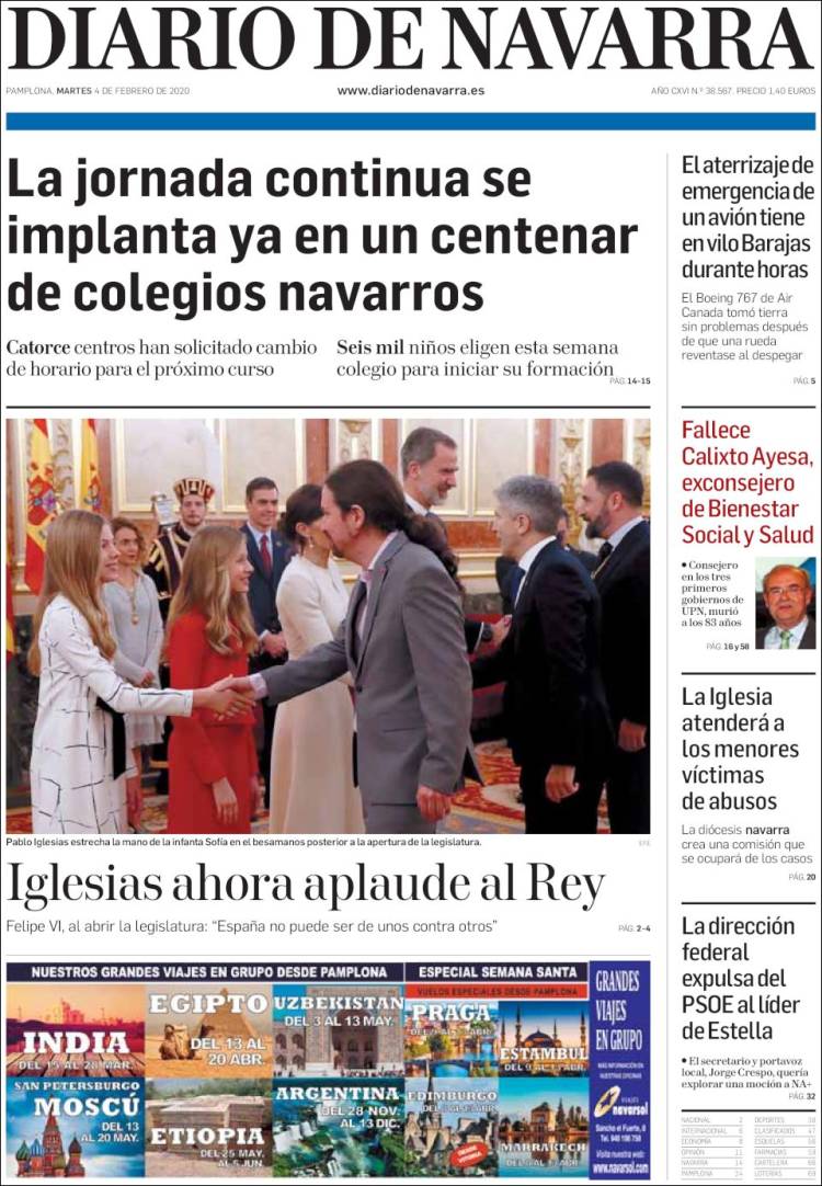 Portada de Diario de Navarra (Spain)