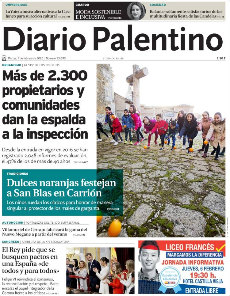 Portada de Diario Palentino (Spain)