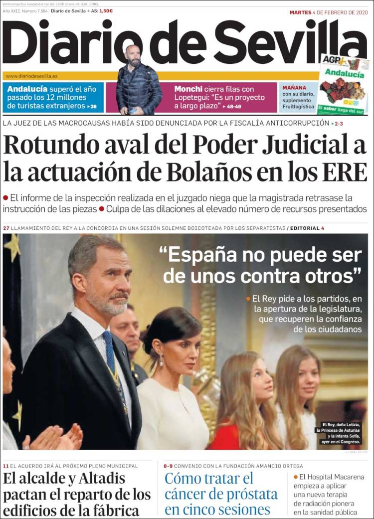 Portada de Diario de Sevilla (Spain)