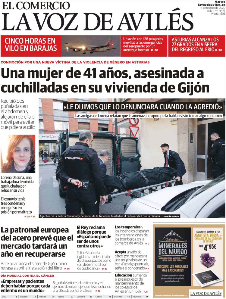 Portada de El Comercio - Avilés (Spain)