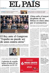 Portada de El País (Spain)